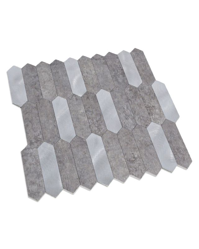 Kafelki ścienne samoprzylepne płytki Mazovia 30,5 x 30,5 cm odporne na zachlapania, geometryczne Szare 1 szt.