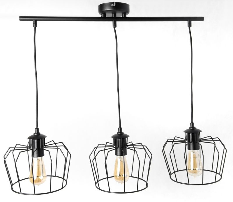 Lampa wisząca loft Szpak Tarantula Z76 nowoczesna 3xE27 1szt