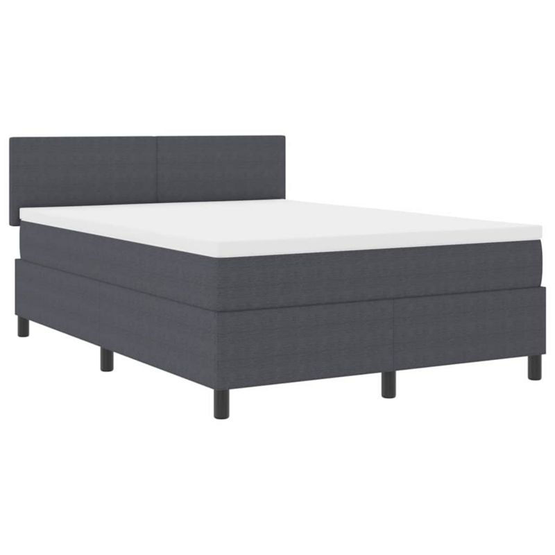 Łóżko z materacem WaszeMeble 135x190 cm Ciemnoszary i biały sztruks WM-3337512 1 szt.