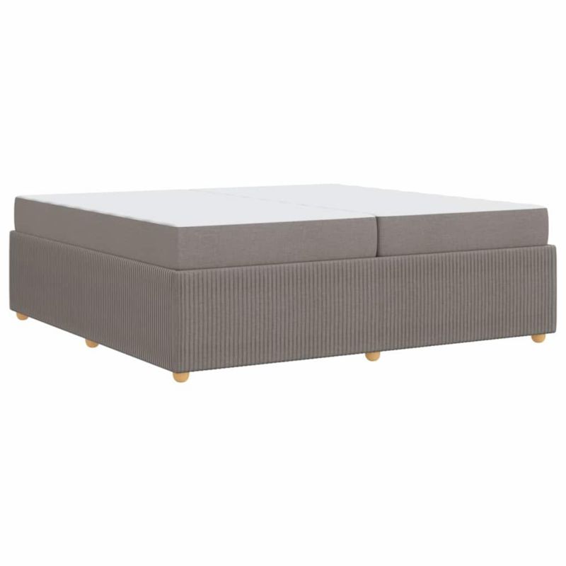 Łóżko z materacem WaszeMeble 200x200 cm Ciemnoszary tkanina WM-3398435 1 szt.