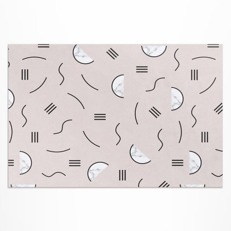 Dywan Winylowy Z Nadrukiem Wallfluent 80x120 cm Abstrakcyjne kształty styl boho 1 szt.