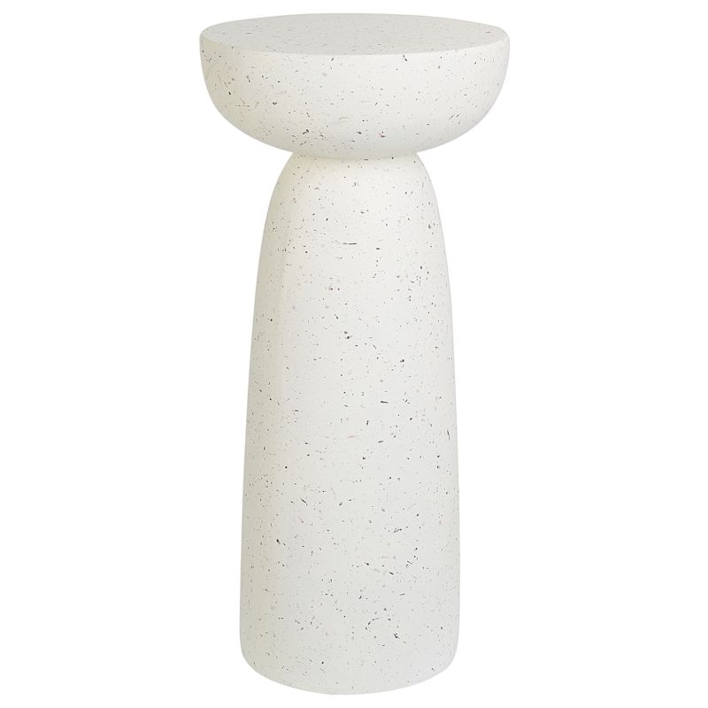 Stolik pomocniczy Cadini 33 cm 33 cm Efekt lastryko Białe lastryko 1 szt.
