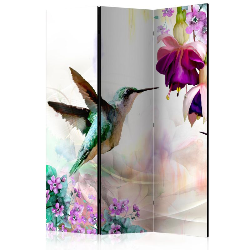 Parawan Muralo Akustyczny Ptak Botanika Kwiaty Egzotyczna Natura 135x172 cm 1 szt.
