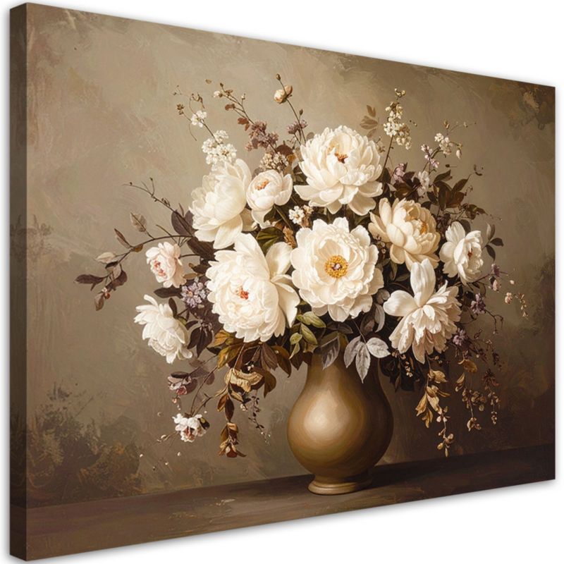 Obraz do salonu sypialni biura kuchni Feeby Kwiaty w wazonie bukiet retro 60x40cm 1szt