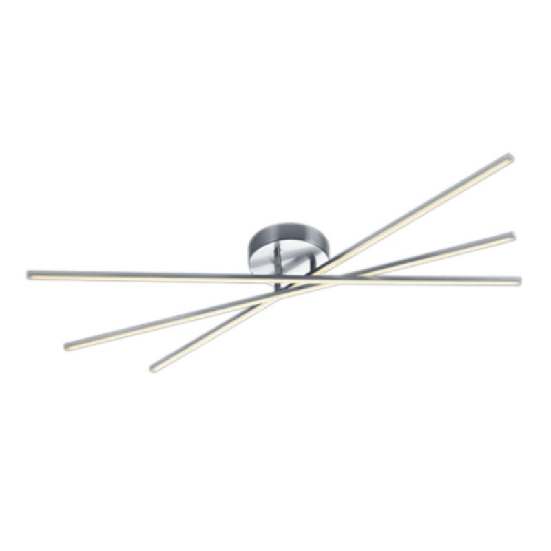 Lampa sufitowa wisząca Trio Tiriac 1237 srebrna nowoczesna wbudowany LED 8 1 szt.