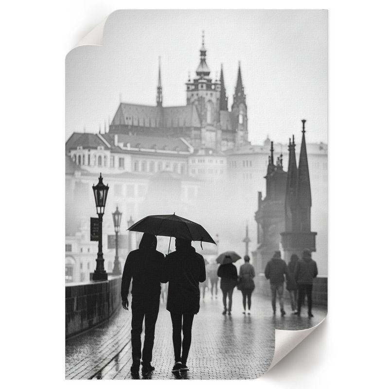 Plakat Do Łazienki ArtPrintCave 42x59,5 cm Deszczowy spacer Iris van Dijk 1 szt.