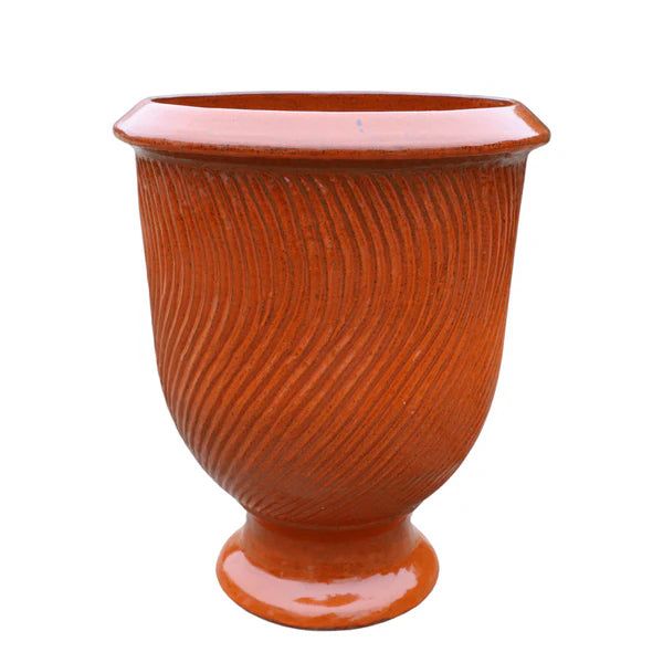 Donica ceramiczna Provencelia MORGANE Pomarańczowy, sred.42 x H52 cm, mrozoodporna, rękodzieło, szkliwiona 1 szt.