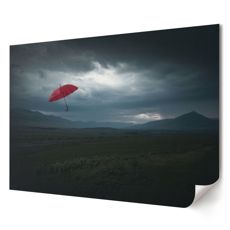 Plakat canvas Wallfluent Format A3 Latający parasol Kolektyw Parallel Form 1 szt.