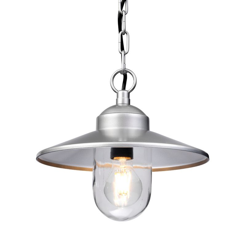 Kinkiet ścienny zewnętrzny Elstead Klampenborg srebrna 1 x E27 x 60W IP44 wym: 97,5 x 27,5 x 27,5 cm - 1 szt.