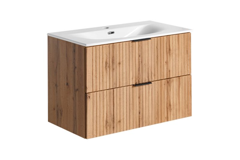 Zestaw mebli łazienkowych 80cm Comad Adel Oak z umywalką SKY 1szt