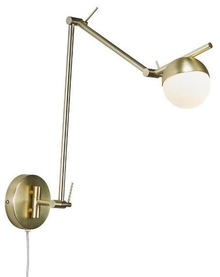 Kinkiet Nordlux Contina złoty IP20 G9 1x5W 37,2x12,5cm metal-szkło 1 szt.