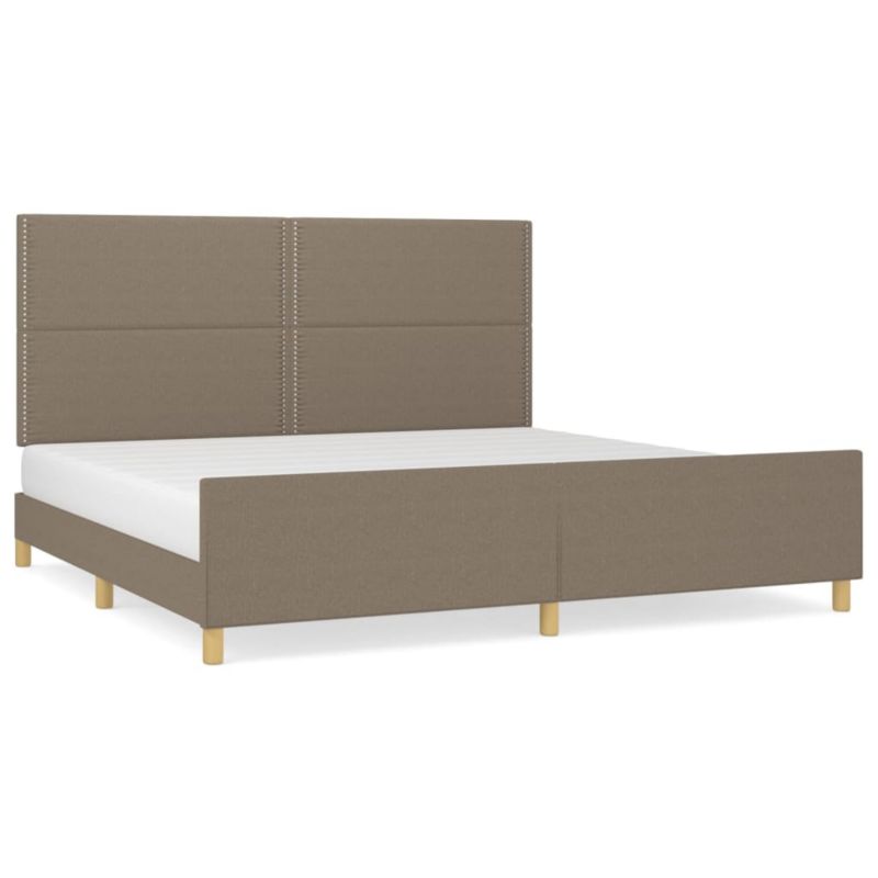 Rama łóżka bez materaca taupe obita tkaniną WaszeMeble 200x200 WM-3125004 1 szt.