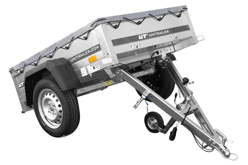 Przyczepka jednoosiowa 150x106 UNITRAILER GARDEN 150 KIPP ze stelażem H-0 i pokrowcem szarym 1 szt.