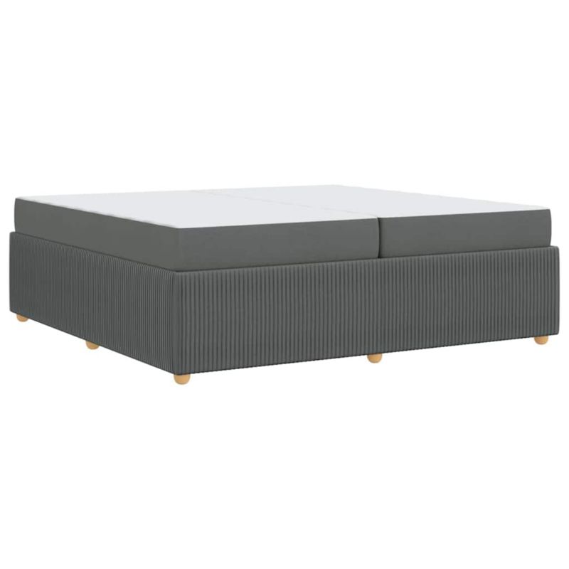 Łóżko z materacem WaszeMeble 200x200 cm Ciemnoszary tkanina WM-3398432 1 szt.