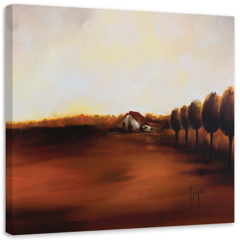 Obraz na płótnie Feeby Letni widok na wieś 60x60cm 1szt