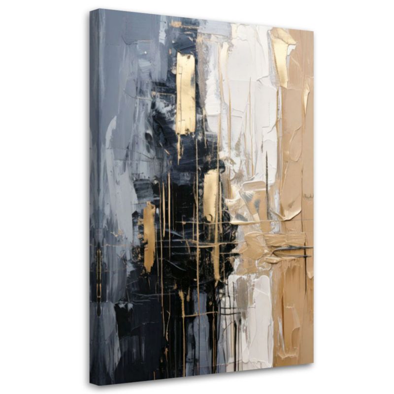 Obraz na płótnie Feeby Abstrakcja Geometryczna Złoto 40x60cm 1szt