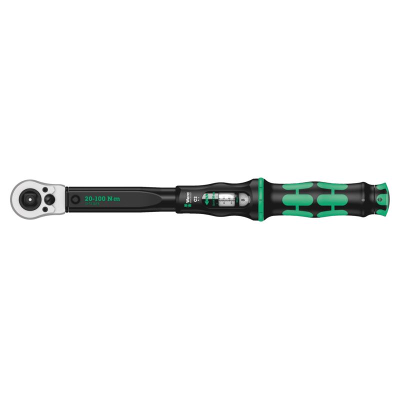 Nastawny klucz dynamometryczny Wera do dokręcania w prawo i lewo Click-Torque C 2 Push, 20-100 Nm, 1/2" x 20-100 Nm,1szt
