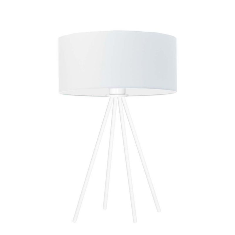 Lampka Nocna Volta Light Factory Solaris Abażur Biały/Biały 1xE27 1szt.