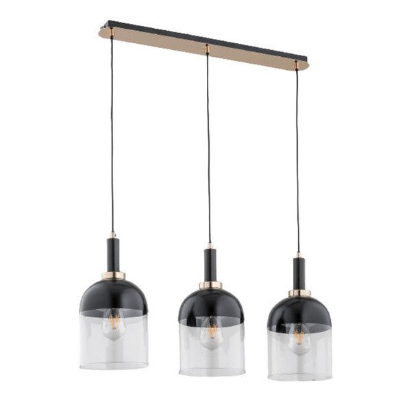 Lampa wisząca Alfa Vento 1886 czarno-złota nowoczesna 3xE27 x 15W 1 szt.
