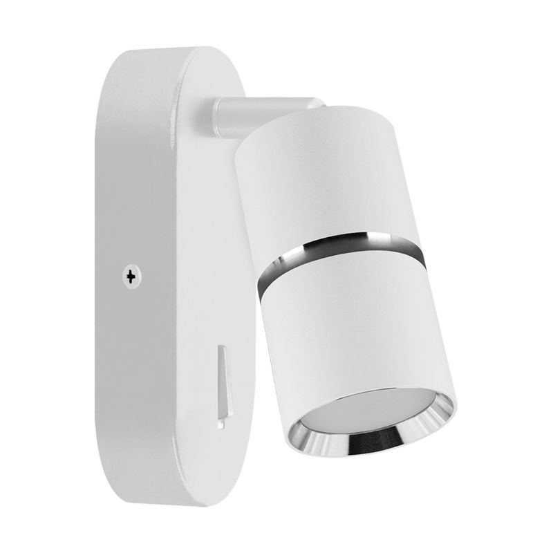 Reflektor spot reflektorek włącznik Struhm DIOR biały chromowany 1xGU10x35W IP20 wym:15x6x9cm - 1 szt.