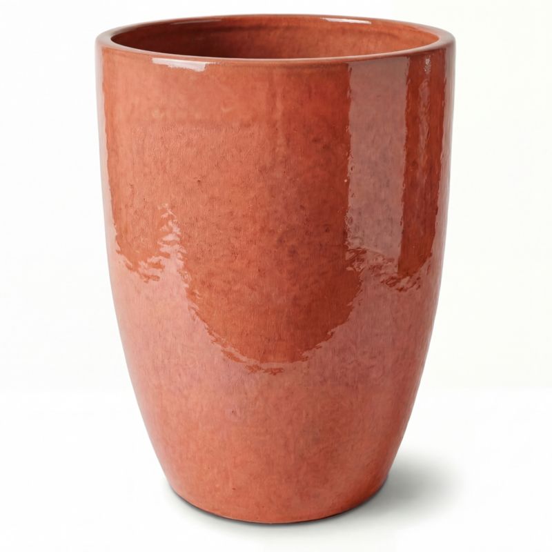 Donica ceramiczna Provencelia MAZARIN Jasnoróżowy, sred.37 x H49 cm, mrozoodporna, rękodzieło, szkliwiona 1 szt.