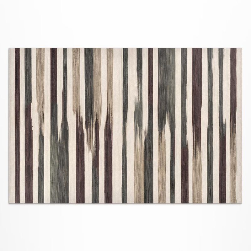 Balkonowy Dywan Winylowy UV Wallfluent 80x120 cm Malowane paski boho w pastelowych kolorach 1 szt.