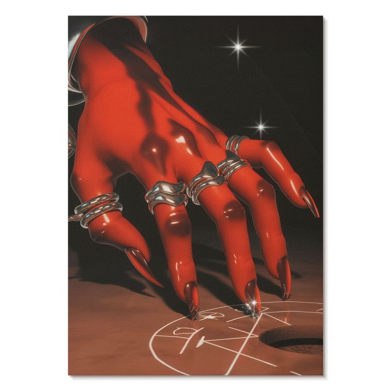 Nowoczesny Plakat na Płótnie Tulup 21x29,7 cm (A4) Diabelska dłoń Do sypialni, salonu, pokoju 1 szt.