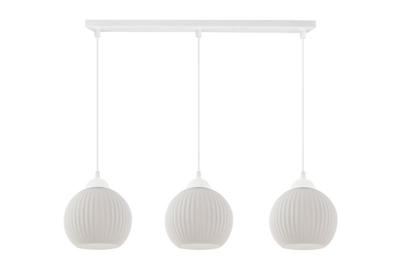 Lampa sufitowa wisząca Light Home LH Riffle Kula 3x E27 60W biały 1szt.
