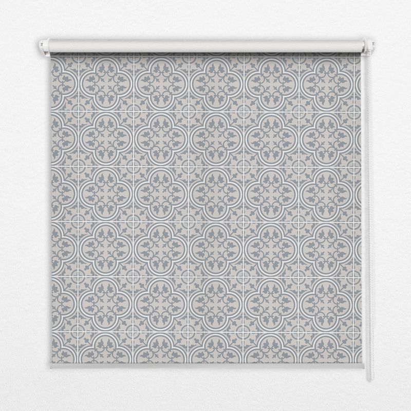 Roleta Z Nadrukiem Tulup 100x140 cm Portugalska Kafelka Montaż do ściany/sufitu 1 szt.