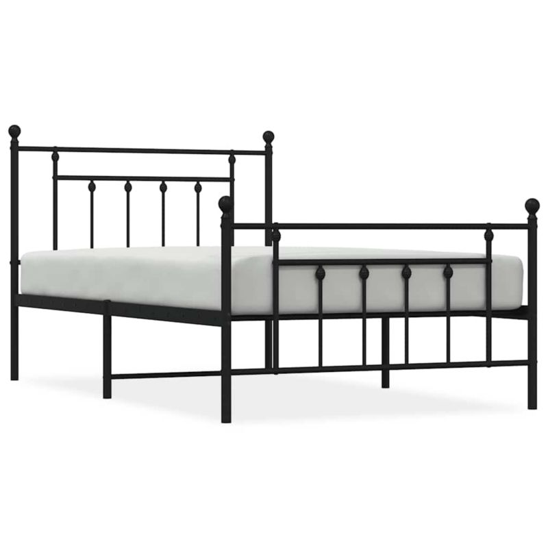 Łóżko metalowe WaszeMeble 100x200 cm czarny WM-353550 1 szt.