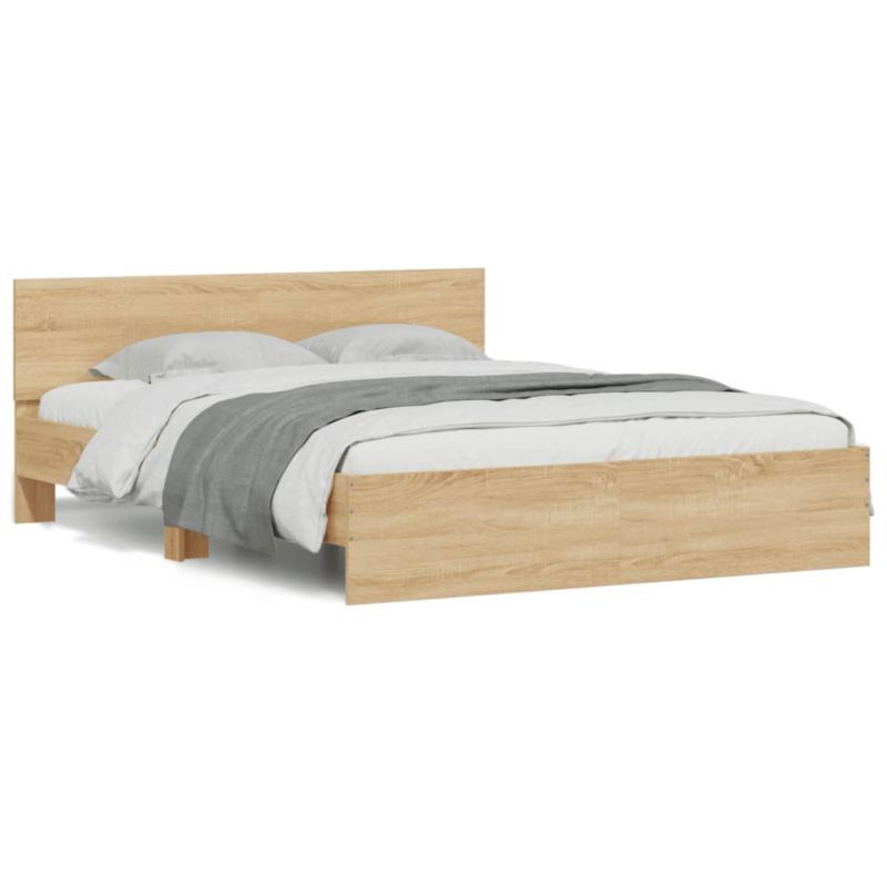 Łóżko drewniane WaszeMeble 140x200 cm brązowe WM-3207485 1 szt.