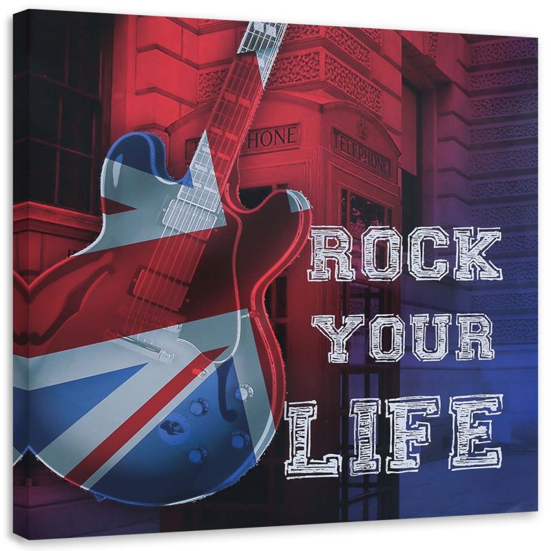 Obraz na płótnie Feeby Gitara z flagą UK 60x60cm 1szt