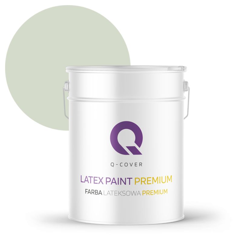 Farba Lateksowa Premium Plamoodporna do Ścian i Sufitów Q-Cover Oliwkowy jasny H2068 Głęboki Mat 10L