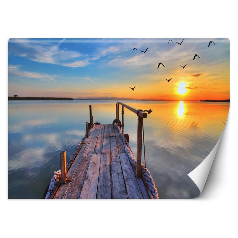 Fototapeta Feeby Drewniany pomost i zachód słońca 450x315 1 szt