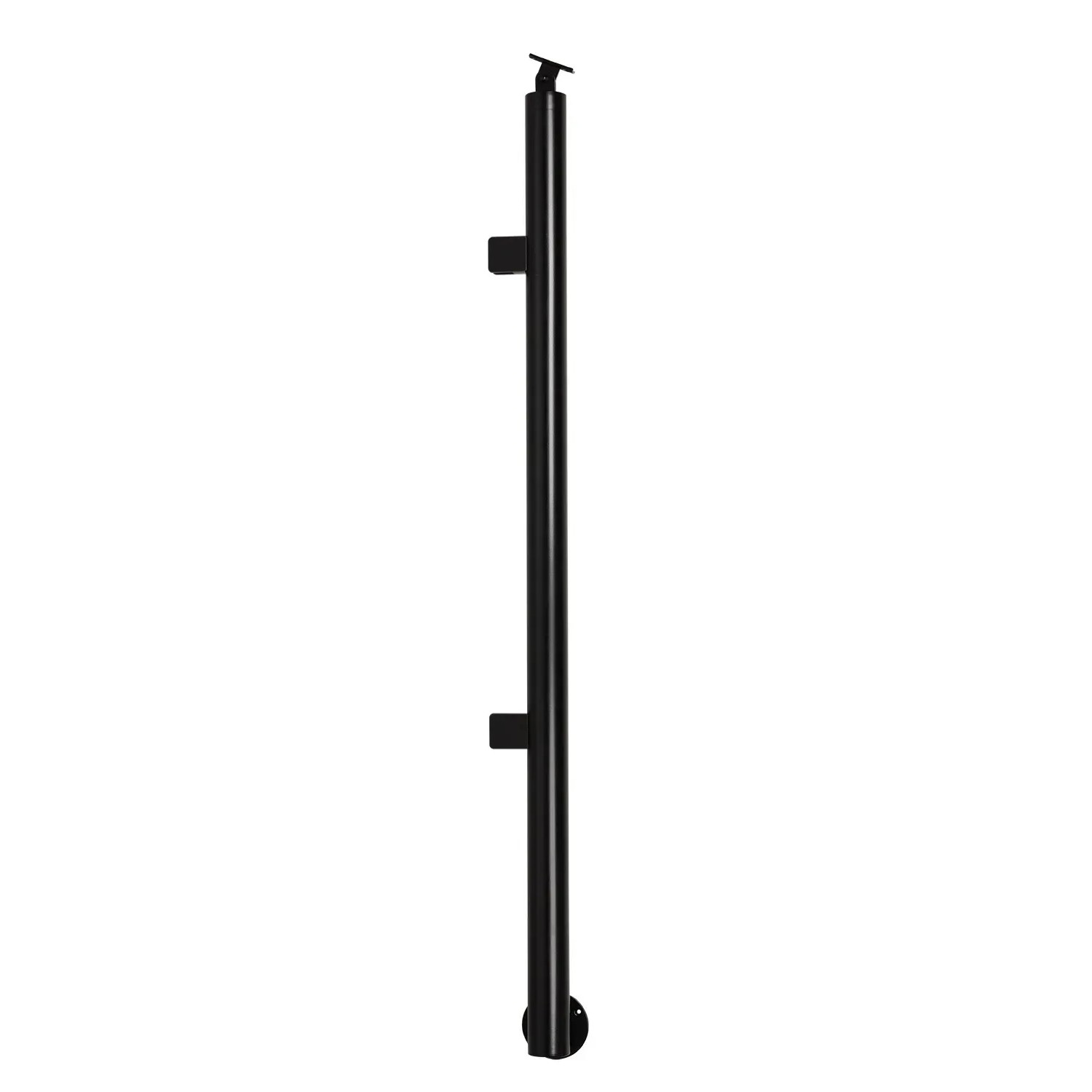 Kornik Słupek okrągły pionowy do szyby prawy nierdzewny czarny 1200 mm