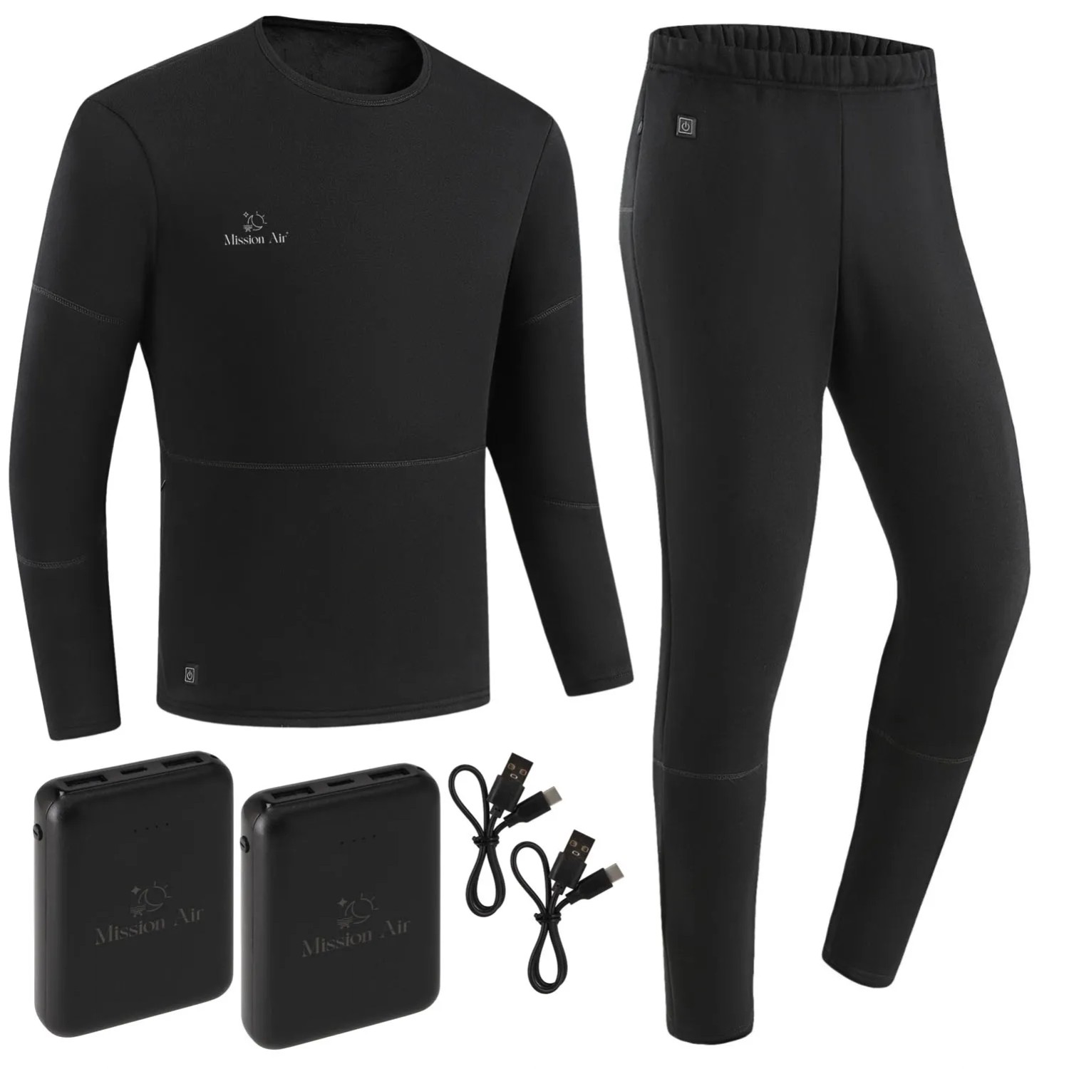 Mission Air Bielizna męska podgrzewana E-UNDERWEAR MAN roz. L + 2 x powerbank