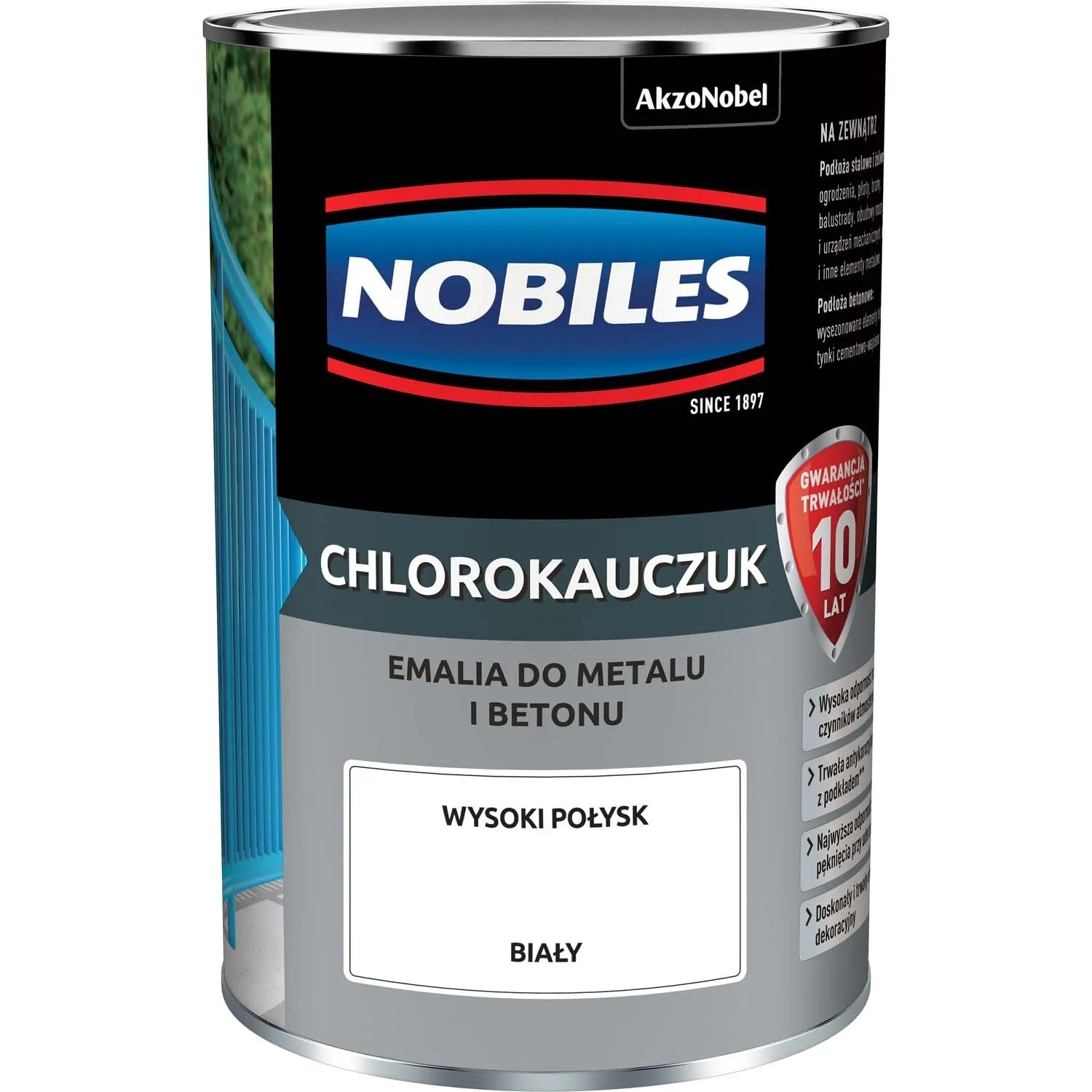 Emalia Nobiles Chlorokauczuk biały 900 ml