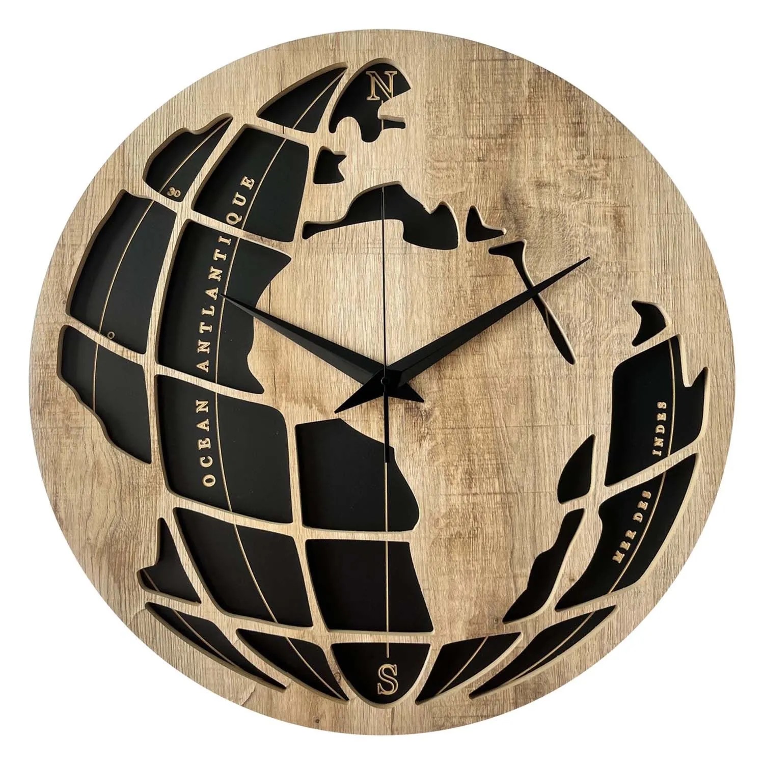 STYLER Zegar 3D CLOCK OLIVER CL002 Oliver śr. 57 cm czarno-brązowy