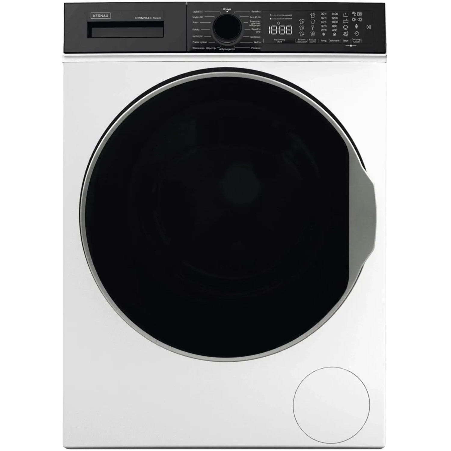 KERNAU Pralka wolnostojąca KFWM 9643 I Steam biała 60 cm