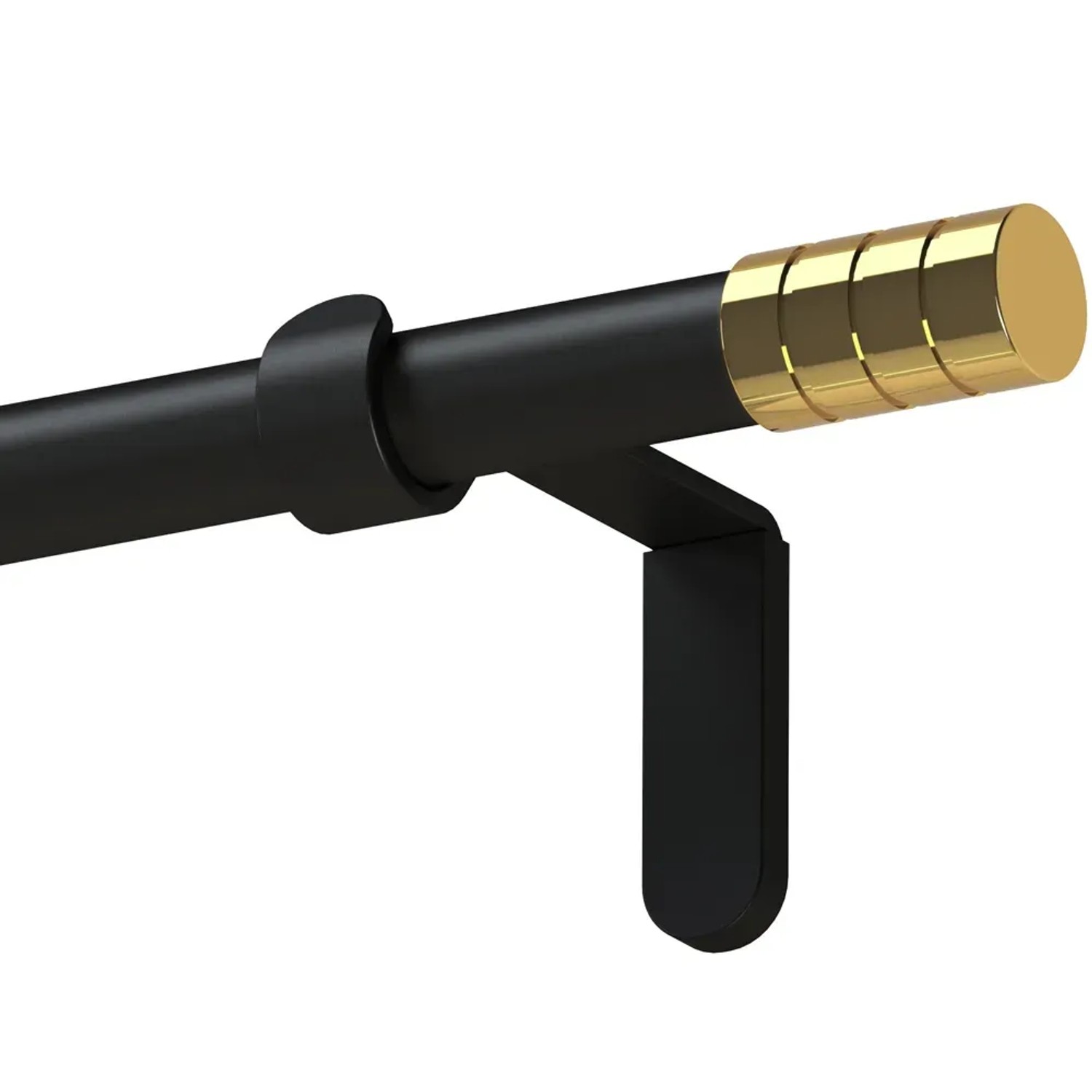 Karnisz ALTO pojedynczy 19 mm czarno-złoty 200 cm