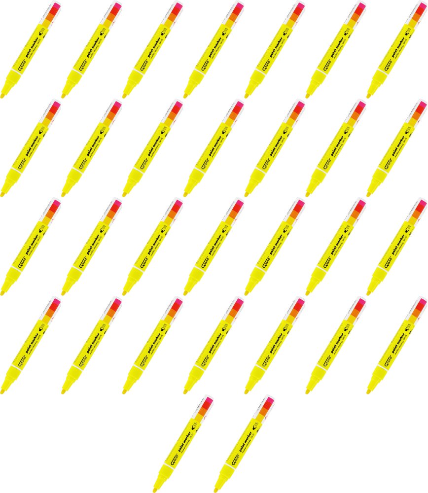 144x Marker olejowy Grand, GR-25, okrągła, 1.8mm, żółty