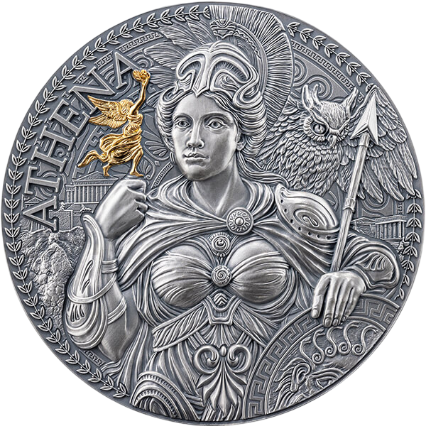 Srebrna moneta Mitologia Grecka: Atena 2 uncje 2024 - wysyłka 24 h! - Mennica Skarbowa
