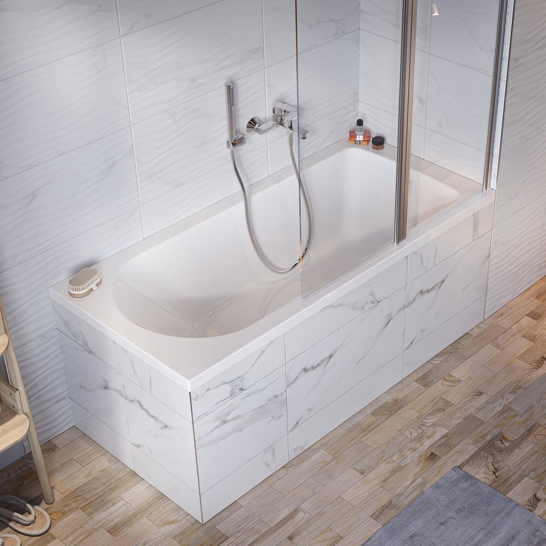 Ravak Flow wanna prostokątna 150x70 cm biała XC00100113