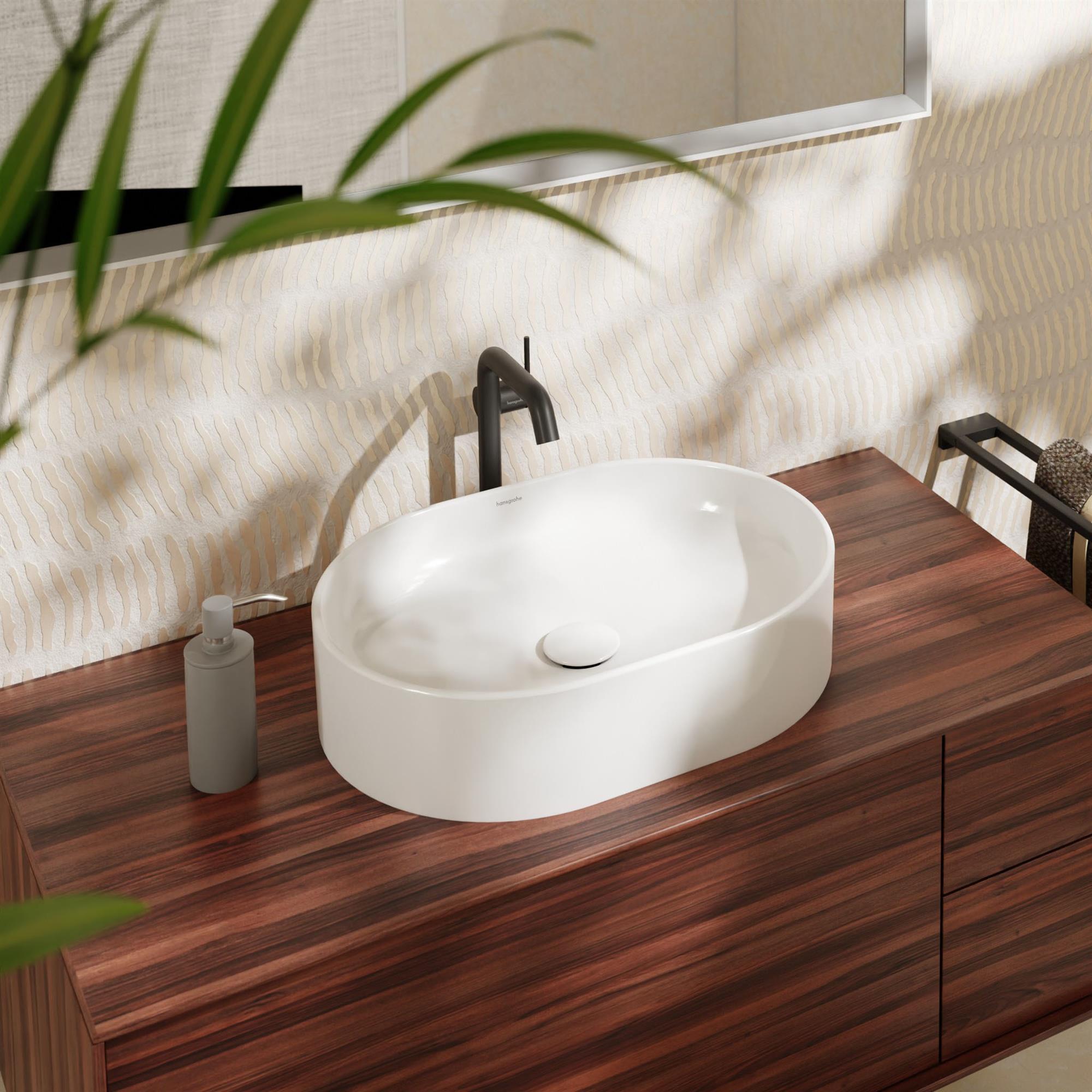 Hansgrohe Xuniva U umywalka 55x40 cm nablatowa SmartClean biały 61073450