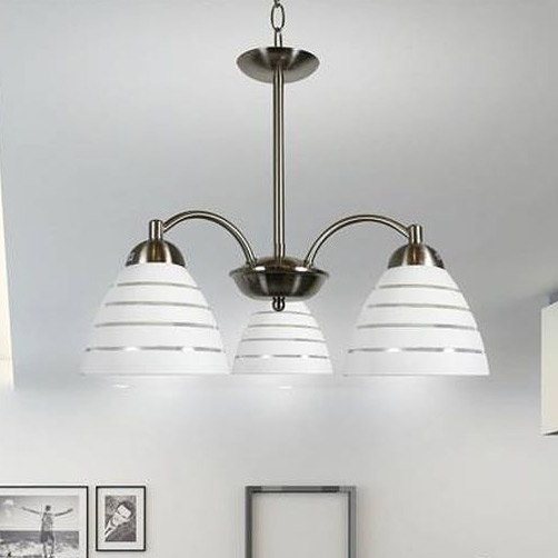 Candellux Uli lampa wiszącą 3x60W biała/satyna 33-66152