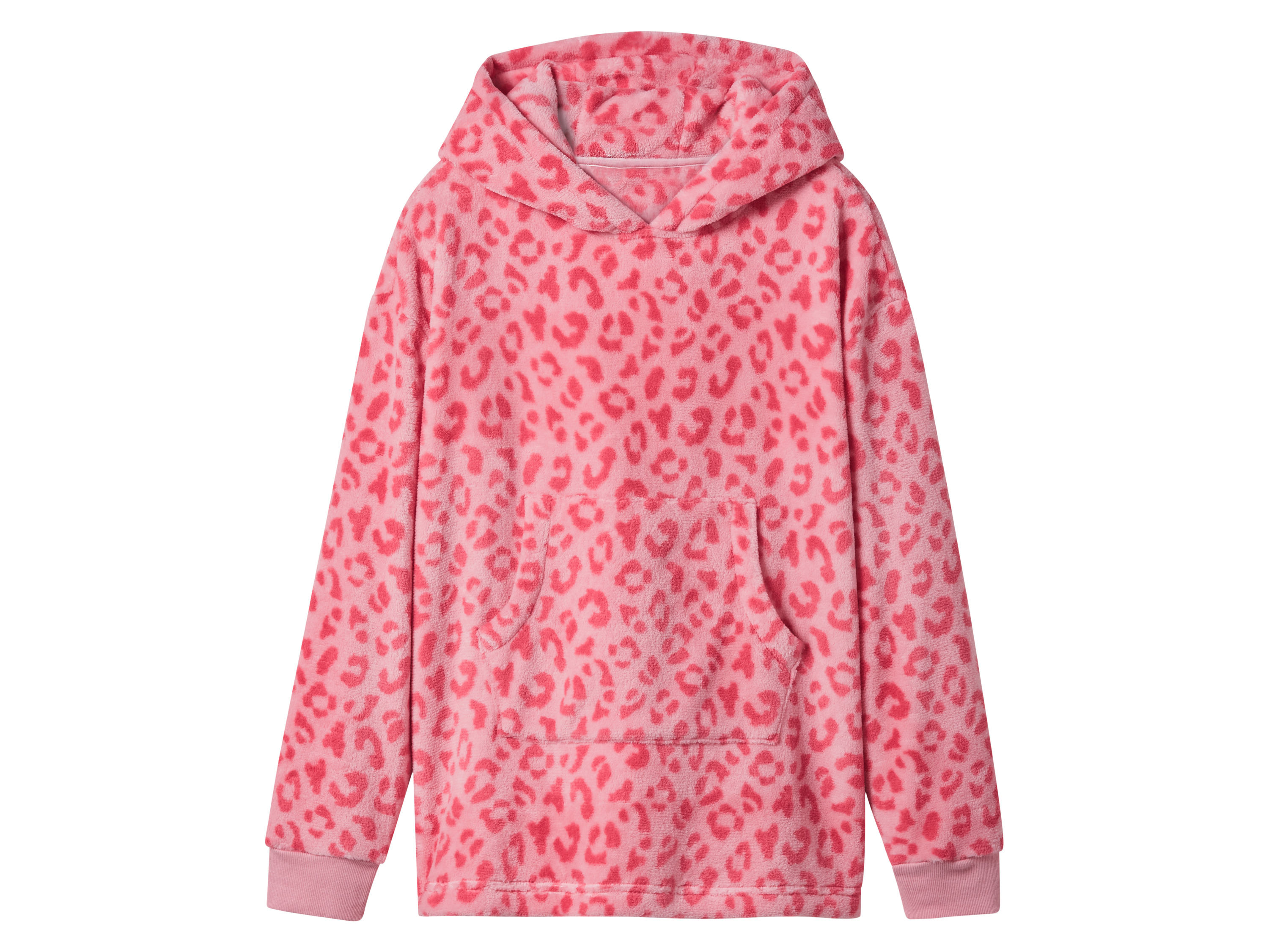 esmara Bluza dziecięca oversize z kapturem Różowy, 134/140