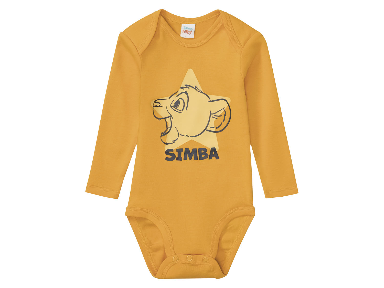 Body niemowlęce z biobawełny 74/80, Żółty