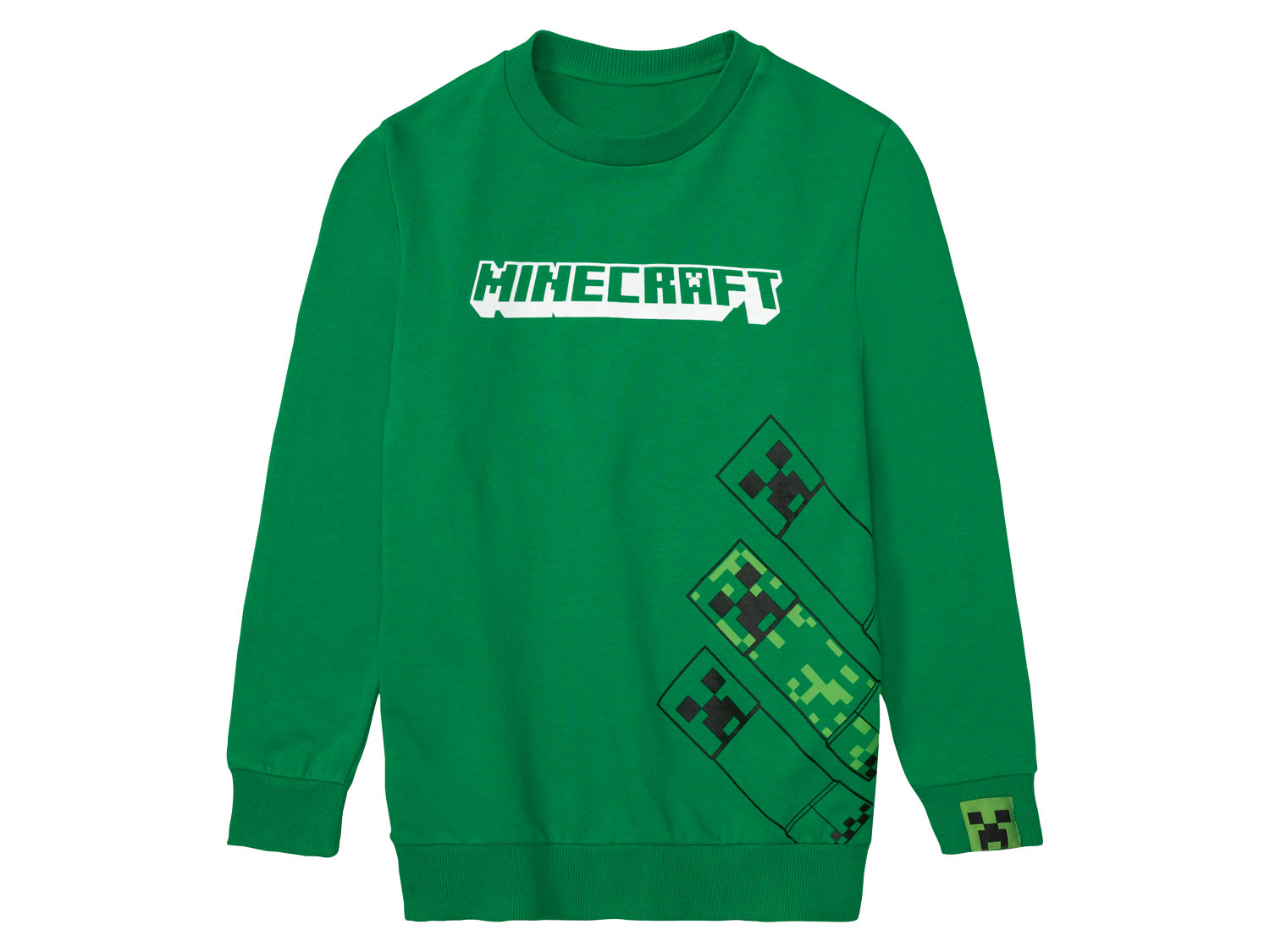 Minecraft Bluza dziecięca, 1 sztuka 122, Zielony