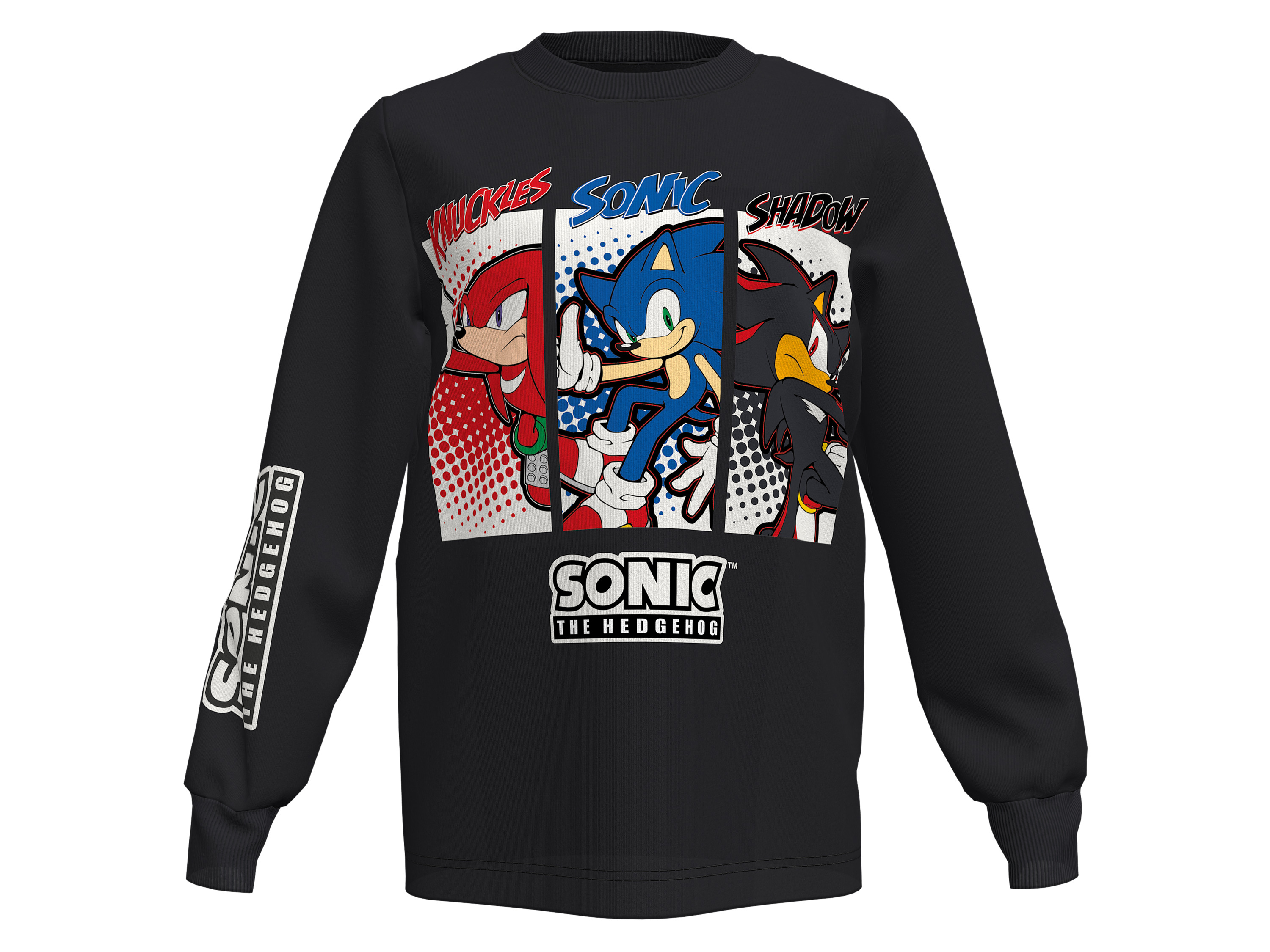 Koszulka termiczna dziecięca z kolekcji Sonic Czarny, 98/104