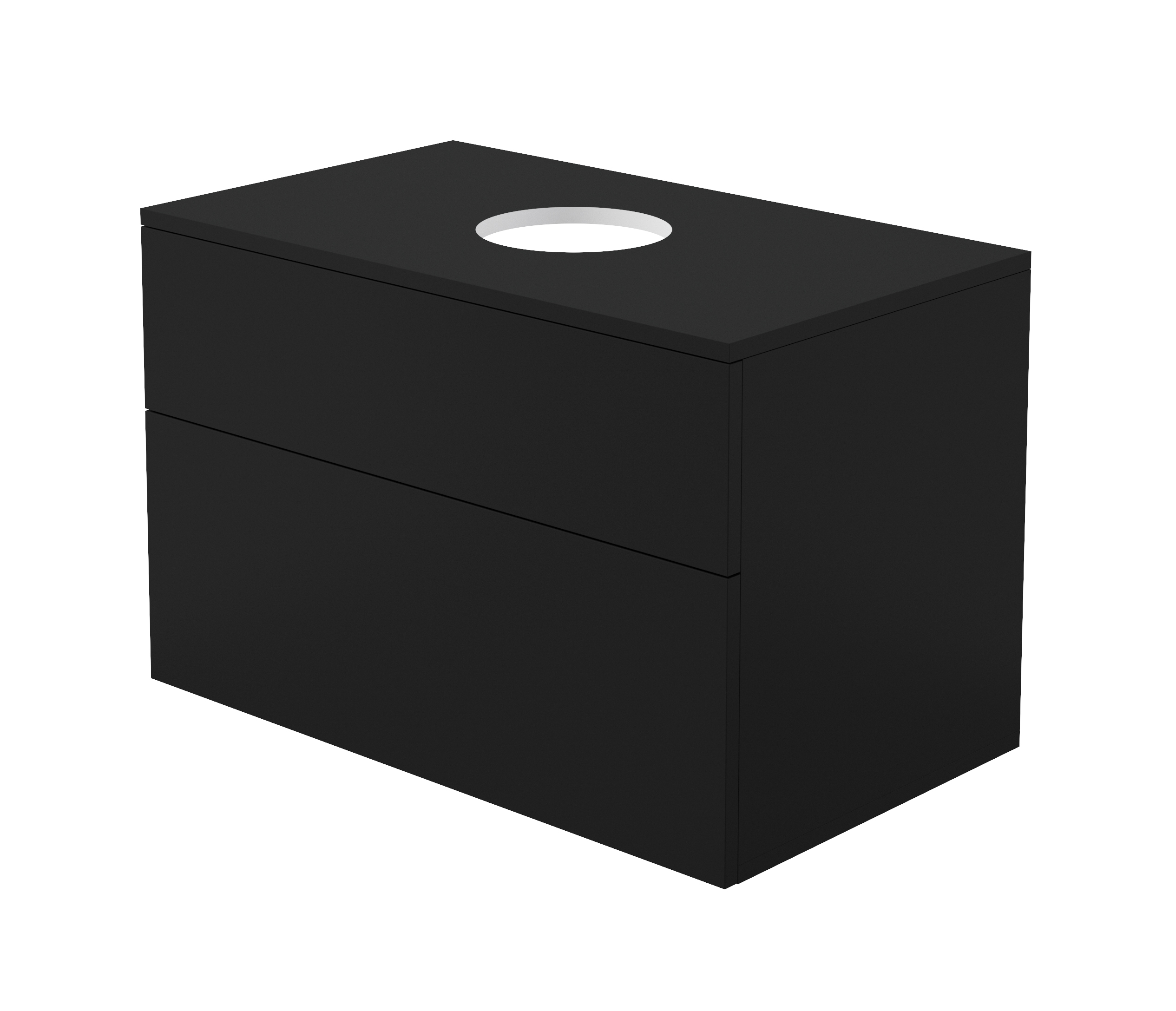Darmowa Dostawa - Szafka z blatem 80x47x52 cm podumywalkowa wisząca czarna Deante Prizma SDINB81